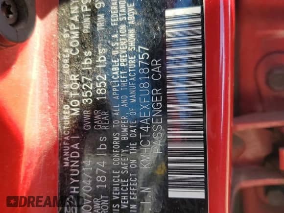 2015 Hyundai Accent GLS с VIN KMHCT4AEXFU818757, выставлен на аукционе Copart как лот 90409015 с пробегом 134 088 миль миль и Чистый • Clean title. История ставок и продаж доступна на DreamBid. Изображение 12.