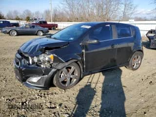 2014 Chevrolet Sonic RS with VIN 1G1JG6SB8E4154496, listed as a Copart auction lot 46096705 with 90,251 mi miles and Salvage title. Bid and sale history available at DreamBid. Image 1.