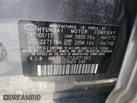 ✅ 2018 Hyundai Ioniq Blue • VIN: KMHC65LC7JU071863 • Lot: 45051175. Wystawiony na Copart z przebiegiem 142 061 mil. Bezpłatny archiwum sprzedaży aukcyjnych z USA i szczegółowy raport historii pojazdu na DreamBid. Zdjęcie 12.