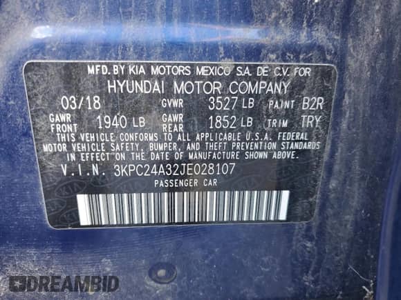 2018 Hyundai Accent SEL с VIN 3KPC24A32JE028107, выставлен на аукционе Copart как лот 40924194 с пробегом Не указан миль и . История ставок и продаж доступна на DreamBid. Изображение 12.