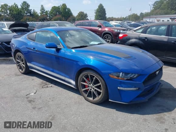 ✅ 2018 Ford Mustang EcoBoost • VIN: 1FA6P8TH6J5116478 • Lot: 43214203. Listed on IAAI with 69,463 mi. Free auction sales archive from the USA and detailed vehicle history report at DreamBid. Image 1.