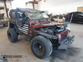 ✅ 2001 Jeep Wrangler SE • VIN: 1J4FA29P01P372136 • Lot: 42013962. Listed on IAAI with 163,732 mi. Free auction sales archive from the USA and detailed vehicle history report at DreamBid. Image 1.