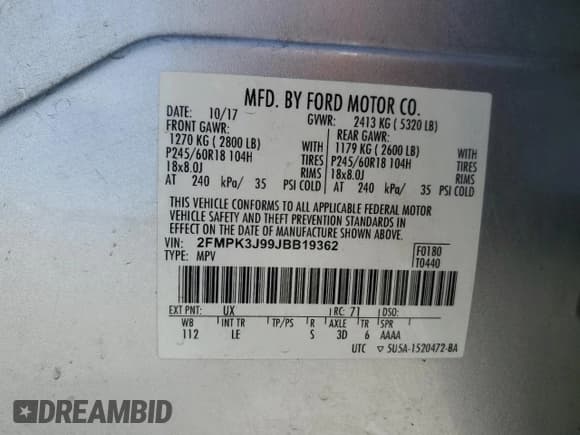 ✅ 2018 Ford Edge SEL • VIN: 2FMPK3J99JBB19362 • Lot: 85191515. Wystawiony na Copart z przebiegiem 200 178 mil. Bezpłatny archiwum sprzedaży aukcyjnych z USA i szczegółowy raport historii pojazdu na DreamBid. Zdjęcie 14.