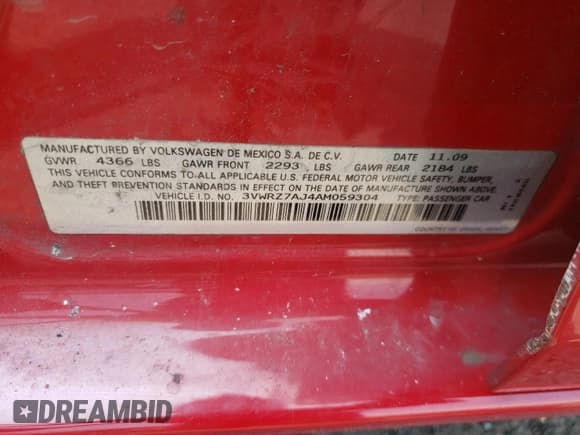 ✅ 2010 Volkswagen Jetta SE • VIN: 3VWRZ7AJ4AM059304 • Lot: 59497295. Wystawiony na Copart z przebiegiem 114 957 mil. Bezpłatny archiwum sprzedaży aukcyjnych z USA i szczegółowy raport historii pojazdu na DreamBid. Zdjęcie 12.