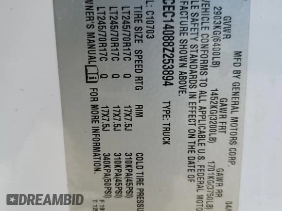 ✅ 2008 Chevrolet Silverado 1500 Work Truck • VIN: 1GCEC14088Z253894 • Lot: 81724804. Wystawiony na Copart z przebiegiem 100 025 mil. Bezpłatny archiwum sprzedaży aukcyjnych z USA i szczegółowy raport historii pojazdu na DreamBid. Zdjęcie 14.