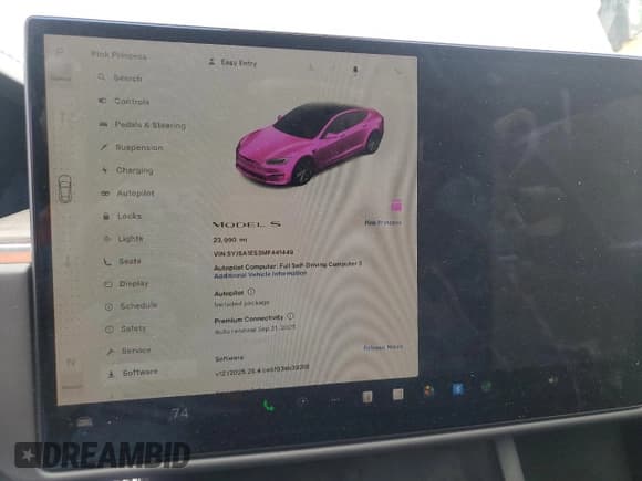 ✅ 2021 Tesla Model S Long Range • VIN: 5YJSA1E53MF441449 • Lot: 81490405. Listed on Copart with 23,990 mi. Free auction sales archive from the USA and detailed vehicle history report at DreamBid. Image 9.