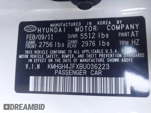 ✅ 2011 Hyundai Equus Signature • VIN: KMHGH4JFXBU036223 • Лот: 43670920. Опубликован ранее на IAAI с пробегом 125 362 миль. Бесплатный доступ к архиву аукционных продаж из США и подробный отчёт об истории автомобиля на DreamBid. Изображение 9.