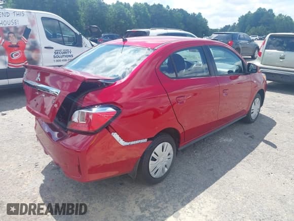 ✅ 2023 Mitsubishi Mirage ES • VIN: ML32FUFJXPHF03468 • Lot: 42643599. Listed on IAAI with 8,588 mi. Free auction sales archive from the USA and detailed vehicle history report at DreamBid. Image 4.