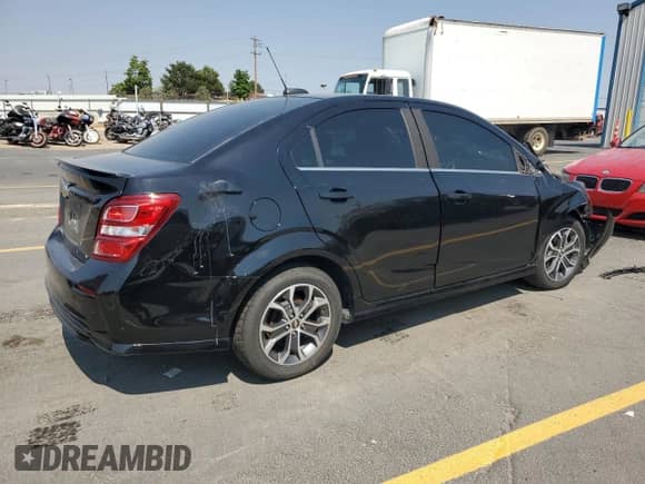 2017 Chevrolet Sonic LT with VIN 1G1JD5SGXH4176261, listed as a Copart auction lot 65185275 with Not provided miles and Salvage title. Bid and sale history available at DreamBid. Image 3.