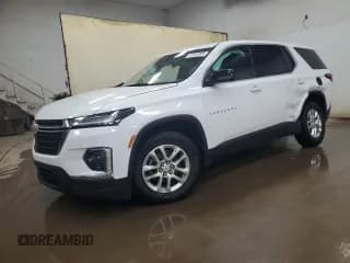 ✅ 2023 Chevrolet Traverse LS • VIN: 1GNERFKW7PJ209926 • Lot: 91343585. Wystawiony na Copart z przebiegiem 38 383 mil. Bezpłatny archiwum sprzedaży aukcyjnych z USA i szczegółowy raport historii pojazdu na DreamBid. Zdjęcie 1.