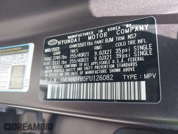 ✅ 2023 Genesis GV70 2.5T • VIN: KMUMADTB5PU126082 • Lot: 42437546. Listed on IAAI with 14,662 mi. Free auction sales archive from the USA and detailed vehicle history report at DreamBid. Image 9.