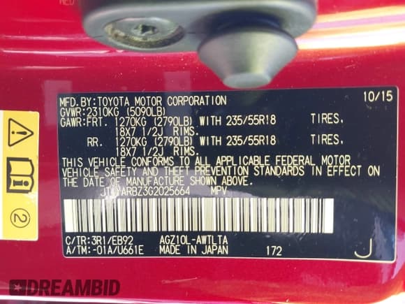 ✅ 2016 Lexus NX 200t • VIN: JTJYARBZ3G2025664 • Lot: 41999577. Listed on IAAI with 162,532 mi. Free auction sales archive from the USA and detailed vehicle history report at DreamBid. Image 9.