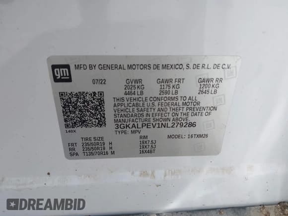 ✅ 2022 GMC Terrain SLT • VIN: 3GKALPEV1NL279286 • Lot: 42722451. Wystawiony na IAAI z przebiegiem Nie podano. Bezpłatny archiwum sprzedaży aukcyjnych z USA i szczegółowy raport historii pojazdu na DreamBid. Zdjęcie 9.