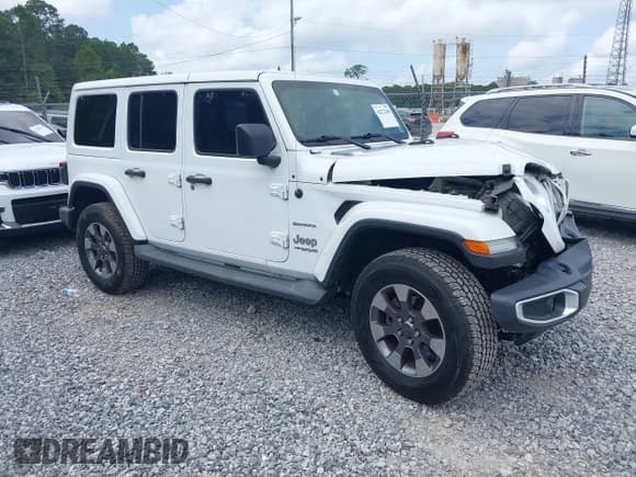 ✅ 2019 Jeep Wrangler Unlimited Sahara • VIN: 1C4HJXEG6KW529208 • Lot: 42272360. Listed on IAAI with 145,313 mi. Free auction sales archive from the USA and detailed vehicle history report at DreamBid. Image 1.