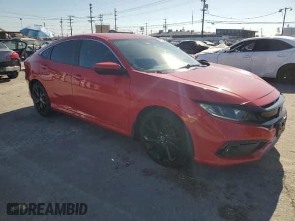 ✅ 2019 Honda Civic Sport • VIN: 2HGFC2E84KH509018 • Lot: 87395015. Listed on Copart with 73,678 mi. Free auction sales archive from the USA and detailed vehicle history report at DreamBid. Image 4.
