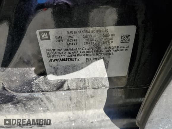 ✅ 2015 Chevrolet Cruze LTZ • VIN: 1G1PG5SB6F7286712 • Lot: 70507072. Wystawiony na Copart z przebiegiem 102 897 mil. Bezpłatny archiwum sprzedaży aukcyjnych z USA i szczegółowy raport historii pojazdu na DreamBid. Zdjęcie 12.