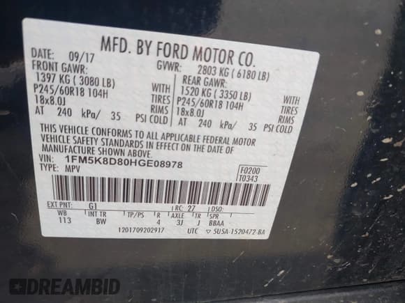 ✅ 2017 Ford Explorer XLT • VIN: 1FM5K8D80HGE08978 • Лот: 42287121. Опубликован ранее на IAAI с пробегом 113 392 миль. Бесплатный доступ к архиву аукционных продаж из США и подробный отчёт об истории автомобиля на DreamBid. Изображение 9.