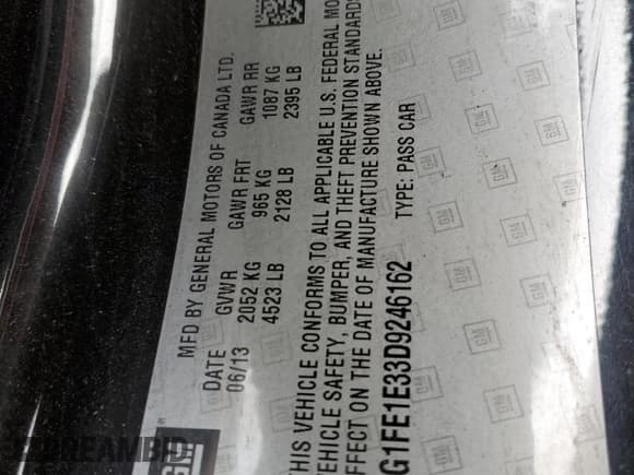 ✅ 2013 Chevrolet Camaro LS • VIN: 2G1FE1E33D9246162 • Лот: 92395685. Опубликован ранее на Copart с пробегом Не указан. Бесплатный доступ к архиву аукционных продаж из США и подробный отчёт об истории автомобиля на DreamBid. Изображение 12.