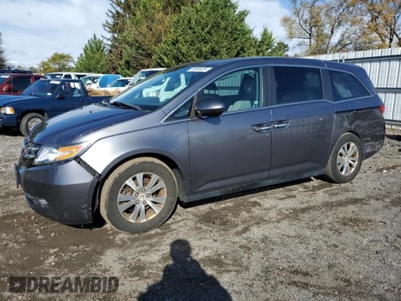 ✅ 2014 Honda Odyssey EX-L • VIN: 5FNRL5H67EB043862 • Lot: 90995925. Listed on Copart with 101,535 mi. Free auction sales archive from the USA and detailed vehicle history report at DreamBid. Image 1.