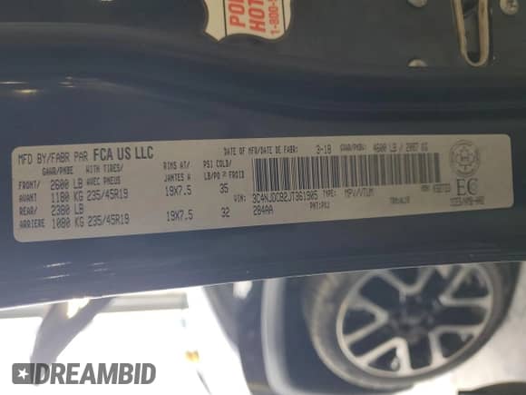 2018 Jeep Compass Limited с VIN 3C4NJDCB2JT361905, выставлен на аукционе Copart как лот 85744305 с пробегом 151 556 миль миль и Чистый • Clean title. История ставок и продаж доступна на DreamBid. Изображение 13.