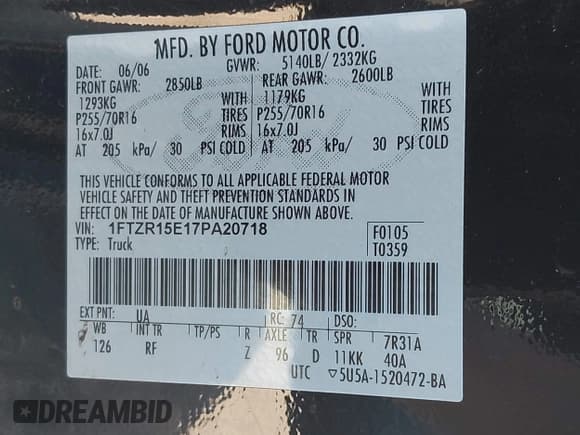 ✅ 2007 Ford Ranger XL • VIN: 1FTZR15E17PA20718 • Lot: 42036585. Wystawiony na IAAI z przebiegiem 137 263 mil. Bezpłatny archiwum sprzedaży aukcyjnych z USA i szczegółowy raport historii pojazdu na DreamBid. Zdjęcie 9.