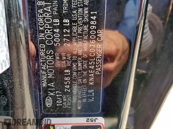 ✅ 2018 Kia Stinger GT1 • VIN: KNAE45LC0J6009841 • Lot: 81239035. Listed on Copart with 191,350 mi. Free auction sales archive from the USA and detailed vehicle history report at DreamBid. Image 12.