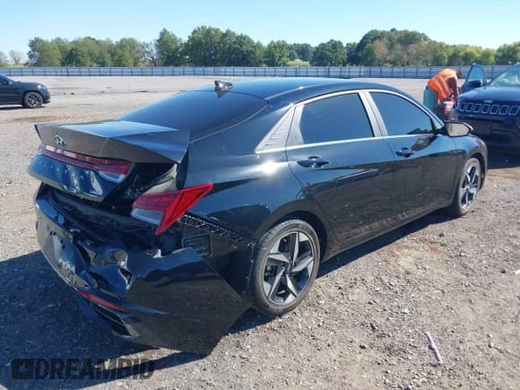 ✅ 2023 Hyundai Elantra Limited • VIN: KMHLP4AG3PU620089 • Lot: 43479397. Listed on IAAI with 50,524 mi. Free auction sales archive from the USA and detailed vehicle history report at DreamBid. Image 4.