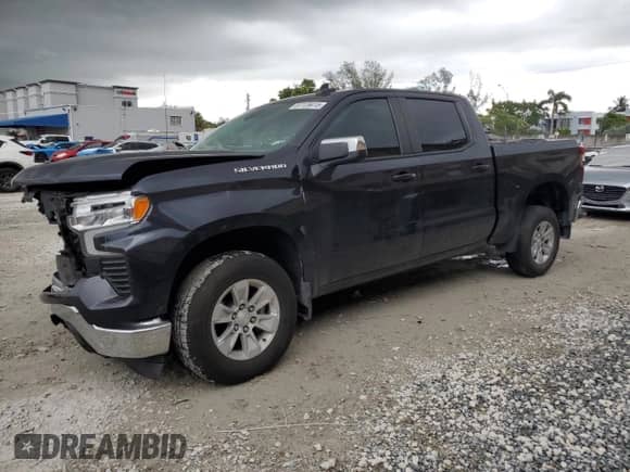 2024 Chevrolet Silverado 1500 LT z VIN 1GCPACED4RZ140148, wystawiony jako Copart lot #81128415 z przebiegiem 42 630 mil mil oraz Szkoda całkowita • Salvage title. Historia ofert i sprzedaży dostępna na DreamBid. Obrazek 1.