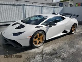 ✅ 2023 Lamborghini Huracan • VIN: ZHWUA6ZX2PLA23641 • Lot: 70022855. Listed on Copart with 7,606 mi. Free auction sales archive from the USA and detailed vehicle history report at DreamBid. Image 1.