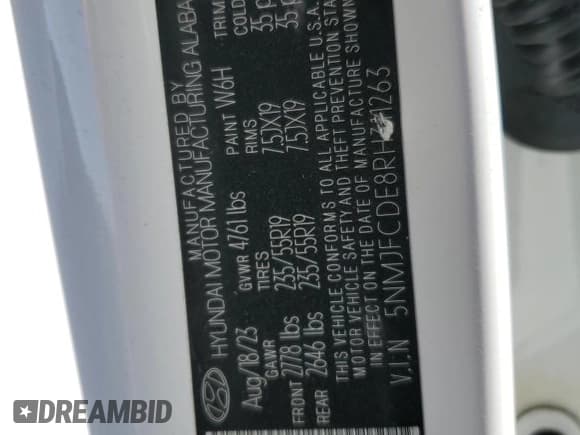 ✅ 2024 Hyundai Tucson SEL • VIN: 5NMJFCDE8RH311263 • Лот: 91995135. Опубликован ранее на Copart с пробегом 14 269 миль. Бесплатный доступ к архиву аукционных продаж из США и подробный отчёт об истории автомобиля на DreamBid. Изображение 13.