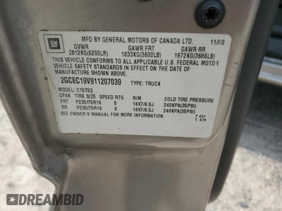 ✅ 2001 Chevrolet Silverado 1500 LS • VIN: 2GCEC19V911207039 • Лот: 68827944. Опубликован ранее на Copart с пробегом 232 942 миль. Бесплатный доступ к архиву аукционных продаж из США и подробный отчёт об истории автомобиля на DreamBid. Изображение 12.
