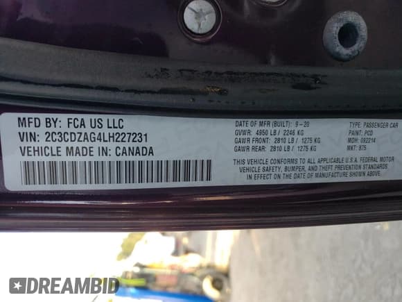 ✅ 2020 Dodge Challenger SXT • VIN: 2C3CDZAG4LH227231 • Lot: 64989942. Wystawiony na Copart z przebiegiem 29 694 mil. Bezpłatny archiwum sprzedaży aukcyjnych z USA i szczegółowy raport historii pojazdu na DreamBid. Zdjęcie 10.