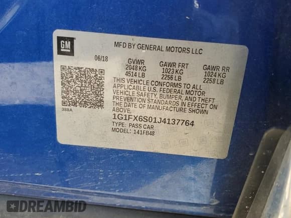 ✅ 2018 Chevrolet Bolt EV Premier • VIN: 1G1FX6S01J4137764 • Lot: 89164965. Wystawiony na Copart z przebiegiem Nie podano. Bezpłatny archiwum sprzedaży aukcyjnych z USA i szczegółowy raport historii pojazdu na DreamBid. Zdjęcie 12.