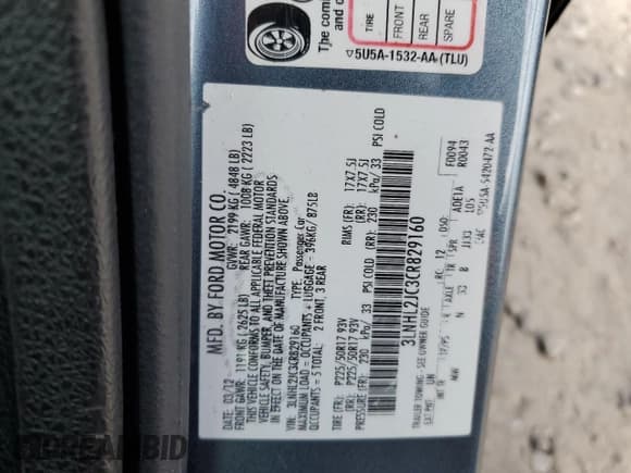 ✅ 2012 Lincoln MKZ • VIN: 3LNHL2JC3CR829160 • Лот: 90545075. Опубликован ранее на Copart с пробегом 192 076 миль. Бесплатный доступ к архиву аукционных продаж из США и подробный отчёт об истории автомобиля на DreamBid. Изображение 12.