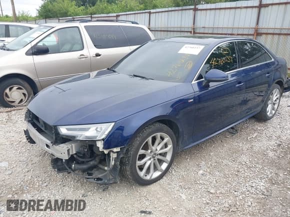 ✅ 2019 Audi A4 Prestige • VIN: WAUFNAF42KA028419 • Lot: 42760237. Listed on IAAI with 106,872 mi. Free auction sales archive from the USA and detailed vehicle history report at DreamBid. Image 2.