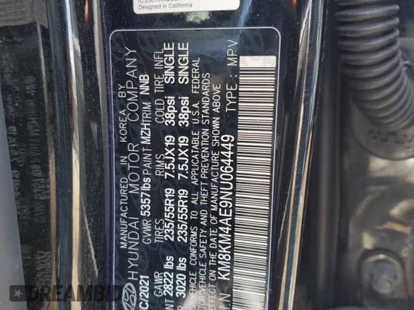 2022 Hyundai Ioniq 5 SE z VIN KM8KM4AE9NU064449, wystawiony jako Copart lot #60143894 z przebiegiem 50 960 mil mil oraz Szkoda całkowita • Salvage title. Historia ofert i sprzedaży dostępna na DreamBid. Obrazek 13.