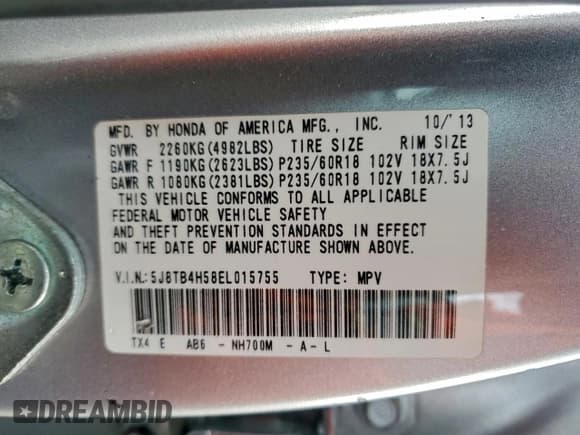 ✅ 2014 Acura RDX Technology • VIN: 5J8TB4H58EL015755 • Lot: 94484075. Wystawiony na Copart z przebiegiem 213 577 mil. Bezpłatny archiwum sprzedaży aukcyjnych z USA i szczegółowy raport historii pojazdu na DreamBid. Zdjęcie 14.