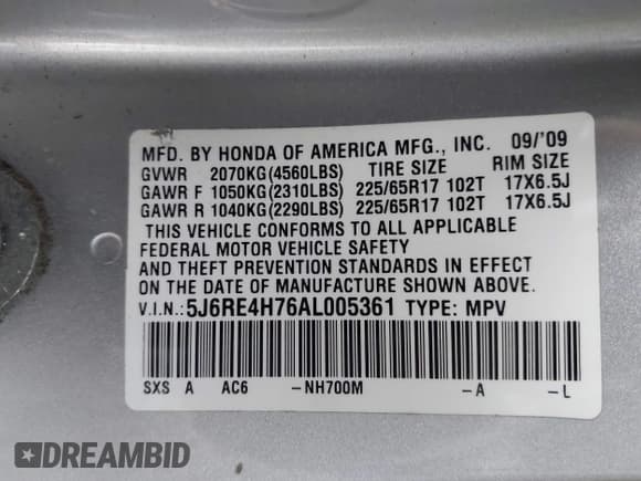 ✅ 2010 Honda CR-V EX-L • VIN: 5J6RE4H76AL005361 • Lot: 43001659. Wystawiony na IAAI z przebiegiem 204 378 mil. Bezpłatny archiwum sprzedaży aukcyjnych z USA i szczegółowy raport historii pojazdu na DreamBid. Zdjęcie 9.