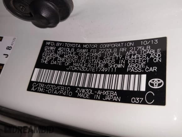 ✅ 2014 Toyota Prius Four • VIN: JTDKN3DU1E1749111 • Lot: 43260413. Wystawiony na IAAI z przebiegiem 113 117 mil. Bezpłatny archiwum sprzedaży aukcyjnych z USA i szczegółowy raport historii pojazdu na DreamBid. Zdjęcie 9.