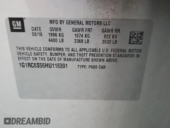 ✅ 2017 Chevrolet Volt LT • VIN: 1G1RC6S56HU116391 • Lot: 39305464. Wystawiony na Copart z przebiegiem 113 339 mil. Bezpłatny archiwum sprzedaży aukcyjnych z USA i szczegółowy raport historii pojazdu na DreamBid. Zdjęcie 14.