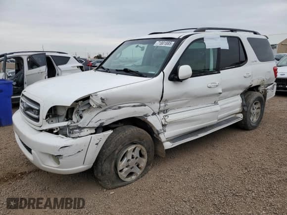 ✅ 2002 Toyota Sequoia Limited • VIN: 5TDBT48A82S062105 • Лот: 71801885. Опубликован ранее на Copart с пробегом 355 532 миль. Бесплатный доступ к архиву аукционных продаж из США и подробный отчёт об истории автомобиля на DreamBid. Изображение 1.