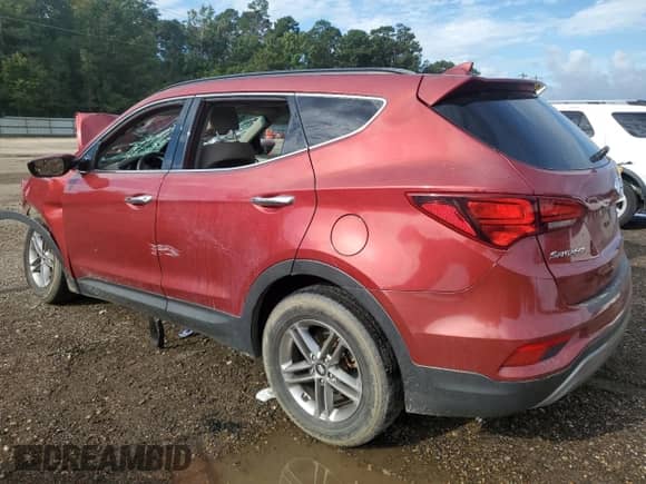 2017 Hyundai Santa Fe 2.4L z VIN 5XYZU3LB6HG471750, wystawiony jako Copart lot #81209935 z przebiegiem Nie podano mil oraz Szkoda całkowita • Salvage title. Historia ofert i sprzedaży dostępna na DreamBid. Obrazek 2.