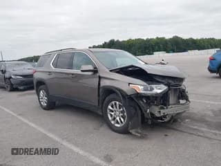 ✅ 2020 Chevrolet Traverse LT Cloth • VIN: 1GNEVGKW0LJ129265 • Lot: 43046710. Wystawiony na IAAI z przebiegiem 59 522 mil. Bezpłatny archiwum sprzedaży aukcyjnych z USA i szczegółowy raport historii pojazdu na DreamBid. Zdjęcie 1.