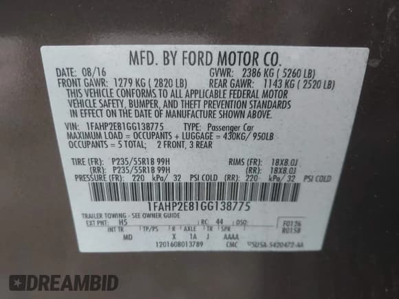 ✅ 2016 Ford Taurus SEL • VIN: 1FAHP2E81GG138775 • Лот: 43606670. Опубликован ранее на IAAI с пробегом 194 209 миль. Бесплатный доступ к архиву аукционных продаж из США и подробный отчёт об истории автомобиля на DreamBid. Изображение 9.