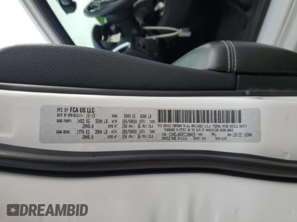 ✅ 2015 Dodge Durango SXT • VIN: 1C4RDJAG5FC188423 • Lot: 82339635. Listed on Copart with 139,281 mi. Free auction sales archive from the USA and detailed vehicle history report at DreamBid. Image 14.