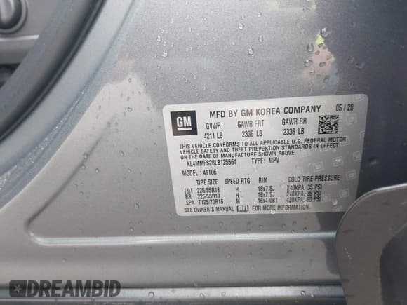 ✅ 2020 Buick Encore GX Essence • VIN: KL4MMFS28LB125564 • Lot: 41777792. Wystawiony na IAAI z przebiegiem 18 011 mil. Bezpłatny archiwum sprzedaży aukcyjnych z USA i szczegółowy raport historii pojazdu na DreamBid. Zdjęcie 9.