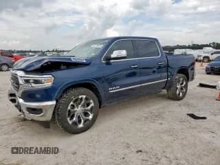 2020 Ram 1500 Limited with VIN 1C6SRFHT1LN343270, listed as a Copart auction lot 65179515 with 97,700 mi miles and Salvage title. Bid and sale history available at DreamBid. Image 1.