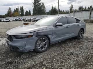 2024 Honda Accord EX-L с VIN 1HGCY2F67RA092634, выставлен на аукционе Copart как лот 84709215 с пробегом 35 825 миль миль и Списание • Salvage title. История ставок и продаж доступна на DreamBid. Изображение 1.
