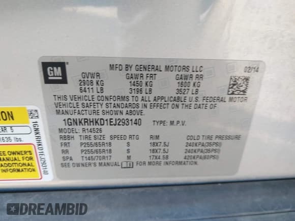 ✅ 2014 Chevrolet Traverse LT • VIN: 1GNKRHKD1EJ293140 • Lot: 43501248. Listed on IAAI with Not provided. Free auction sales archive from the USA and detailed vehicle history report at DreamBid. Image 9.