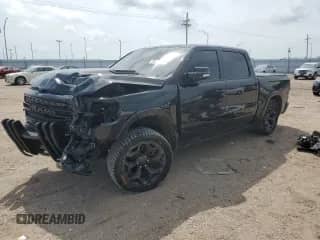 2021 Ram 1500 Limited with VIN 1C6SRFHT4MN650708, listed as a Copart auction lot 65224285 with 37,940 mi miles and Salvage title. Bid and sale history available at DreamBid. Image 1.